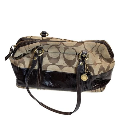 Bolsa de cano Coach Vintage Signature lona e couro nº. 12430 - Imagem 1 de 4
