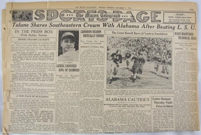De colección 1934 Campeonato SEC - Alabama Crimson Tide gana periódico Foto 1 de 4