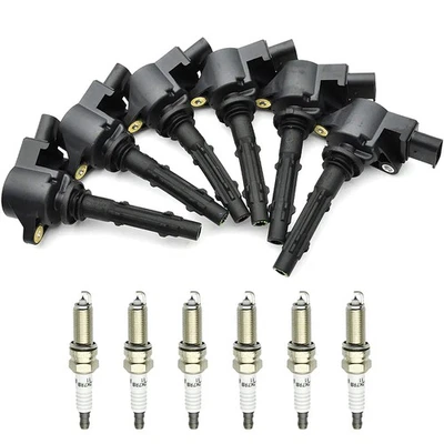 6 Pack New Car Ignition Coil & Spark Plug Accessories For Mercedes-Benz C300 - Image 1 of 4