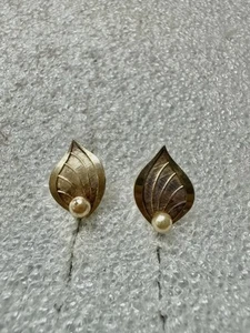 14k Yellow Gold Posts Only Vintage GF Pearl Stud Earrings - Picture 1 of 8