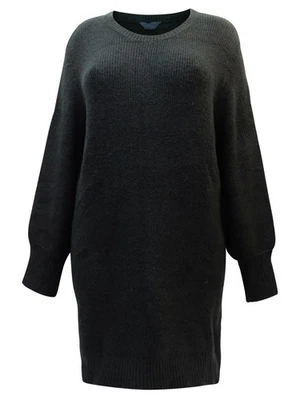 Ex Yours Ladies Black Longline Knitted Sweater Jumper Pullover UK Sizes 16-28 - Image 1 of 3