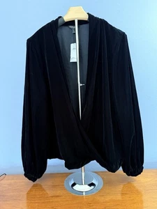 Women’s Banana Republic Velvet Wrap Size XL NWT Black - Picture 1 of 12