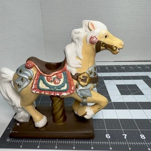 Vintage Partylite Karussell Pferd Figur 1988 Deko Pony Statue selten - Bild 1 von 5