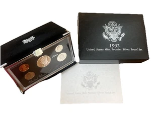 1992 United States Mint Premier Silber Proof Set mit COA - Bild 1 von 6