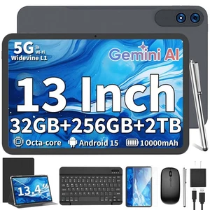 Tablet 13.4 Pulgadas Android 15 Tabletas, 2025 Actualizada Android Tablet con Keyboa... - Imagen 1 de 9
