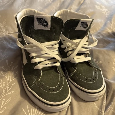 Vans Sk8-Hi Mujer Talla 6 Verde Blanco Atlético Zapatos de Skate Tenis Foto 1 de 4