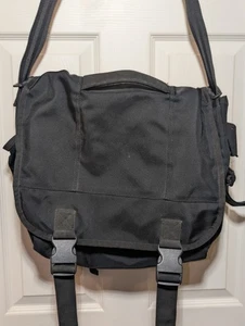 Vintage Gap Umhängetasche schwarz Y2K Crossbody Nylon Schule Reise - Bild 1 von 16