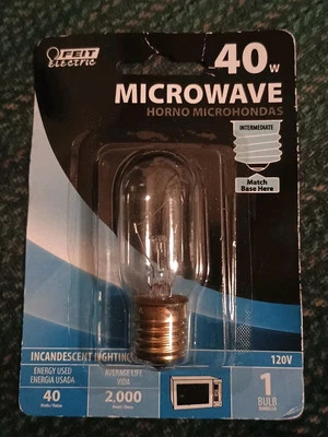 FEIT Electric 40W T8 120V Microwave Intermediate Base Clear Light Bulb (NIP) - Image 1 of 4