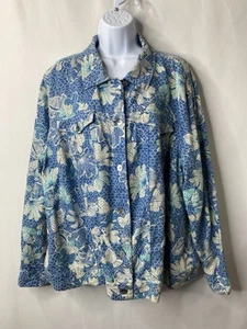 Charter Club Womens 100% Linen Jacket Size 3X Rich Mom Coastal Vacation Fun Soft - Picture 1 of 13