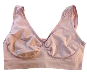 NWOT One Pull Over PINK Soft Bra-Wireless Size XL Comfortable-No Padding- - Picture 1 of 3