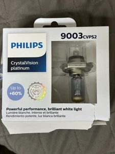 Philips 9003 CrystalVision Platinum Car Headlight Bulbs - Picture 1 of 3