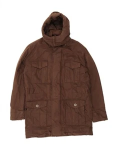 WRANGLER Cappotto a vento uomo con cappuccio UK 42 XL marrone cotone AV05 - Foto 1 di 3
