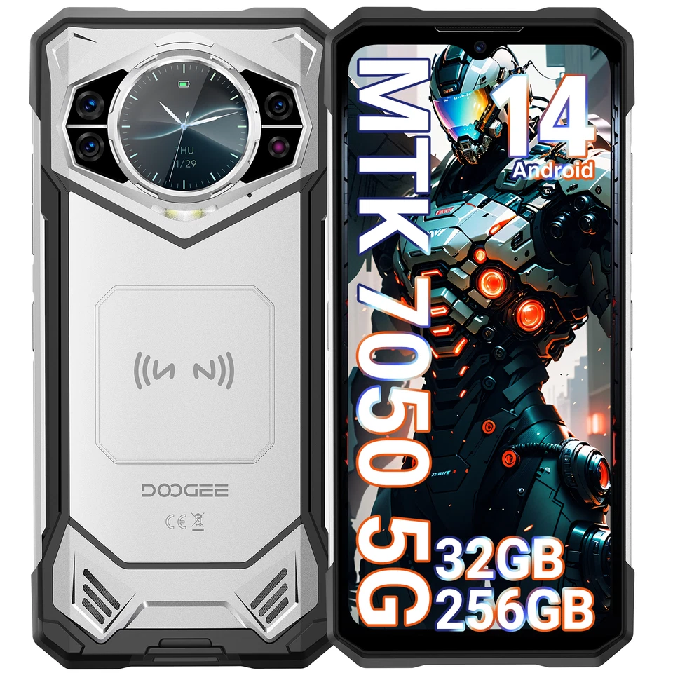 DOOGEE S200 Móvil Rugerizado 5G Movil Todoterreno Android 14 10100mAh 32GB+256GB - Imagen 1 de 4