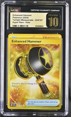 CGC PRISTINE 10 Enhanced Hammer 224/167 Pokemon Twilight Masquerade - Image 1 of 2