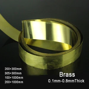 Brass Sheet Roll Metal Foil Plate, 0.1mm - 0.8mm Thick, Various Width and Length - Picture 1 of 5