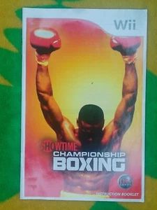 Showtime Championship Boxing Nintendo Wii Manual Only - Picture 1 of 2
