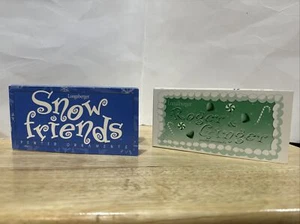 LONGABERGER Snow Friends & Roger Ginger Pewter Ornaments 1999 & 2000 - Picture 1 of 8