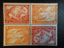 Germany Nazi 1933 Stamps MINT Die Walkure Wagner Nothilfe Block of 4 German Empi