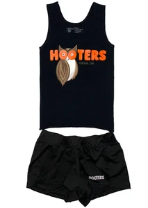 Hooters Uniform Womens Black Tank Top SzXS & Shorts SzXS Authentic Hiram,Georgia - Picture 1 of 24