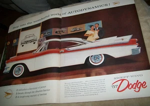 1957 57 Dodge Custom Royal 2 pagine grande rivista auto annuncio - Enorme! - Foto 1 di 1