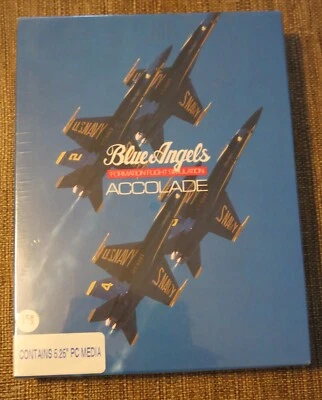 Blue Angels Formation Flight Simulation Accolade Amiga Big Box IBM PC EGA 1989 - Image 1 of 2
