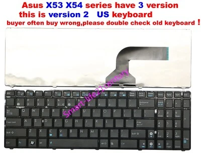 NEW for ASUS X54B X54C X54X K54C X54L X54H X53U X53E series laptop US keyboard - Image 1 of 3