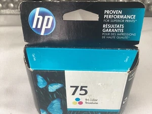 HP 75 Tri-color Original Ink Cartridge, CB337WN New - Picture 1 of 4