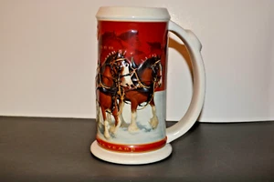 Budweiser 2004 Anheuser-Bush Holiday Stein CS 608 25 aniversario coleccionable - Imagen 1 de 7