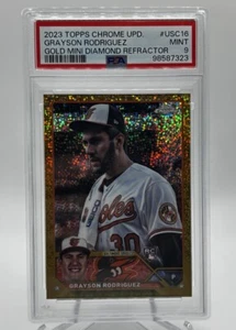 Grayson Rodriguez RC Gold Mini Diamond Image SP PSA 9 2023 Topps Chrome Update - Picture 1 of 3