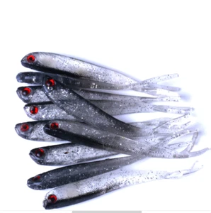 10 x Barsch Hecht Döbel Soft Cannibal Shads SPRATS Köder Köder Drop Shot Top Preis  - Bild 1 von 5