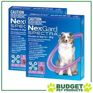 NexGard Spectra Chewables For Large Dogs Purple 15.1-30kg 12 Pack - Picture 1 of 1