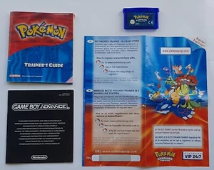 ⭐GENUINE⭐VG Pokémon Sapphire Nintendo Gameboy Advance GBA no box✅NEW BATT🔋SAVES - Picture 1 of 22