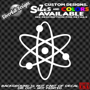 ATOMIC Atom Symbol Custom Vinyl sticker Laptop Car Window Nintendo Big Bang - Picture 1 of 1