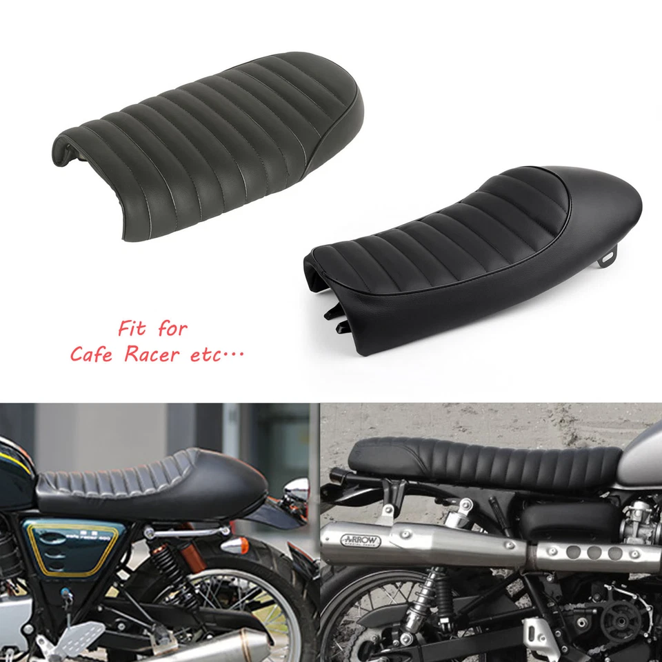 Retro Motorcycle Cafe Racer Seat Flat & Hump For Kawasaki KZ1000E /Suzuki TU250X - Image 1 of 4