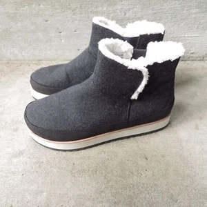 Merrell women's size 11 Juno boots black felt sherpa lining good condition - Picture 1 of 8