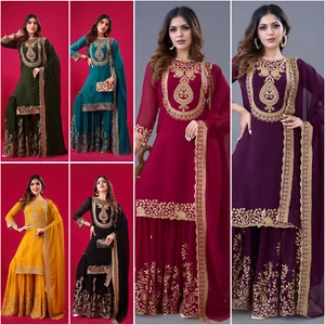 Indian Salwar Kameez Suit Designer Pakistani Bollywood Party Wear Wedding Dress - Picture 1 of 64
