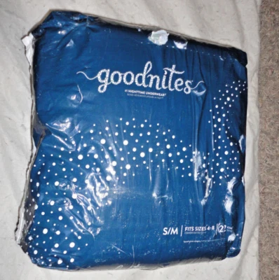 22 CNT GOODNITES ночное ночное недержание мочи нижнее белье молодежи девочек/мальчиков S/M 4-8 подтягивания - Изображение 1 из 2
