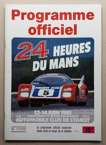 24 Heures Du Mans Program 13-14 June 1981 SC 80 Pages Mostly French Text - Picture 1 of 6