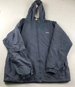 Yale Jacket Mens Large Blue Nylon Jersey Lined Full Zip Rain Coat Windbreaker - Picture 1 of 8