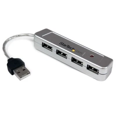StarTech ST4200MINI Mini 4 Port USB 2.0 Small Pocket-Size Portable External Hub - Image 1 of 4