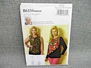 Butterick Sewing Pattern B6334 Sz 1X-6X Connie Crawford Top Tunic Shirt UNCUT - Picture 1 of 5