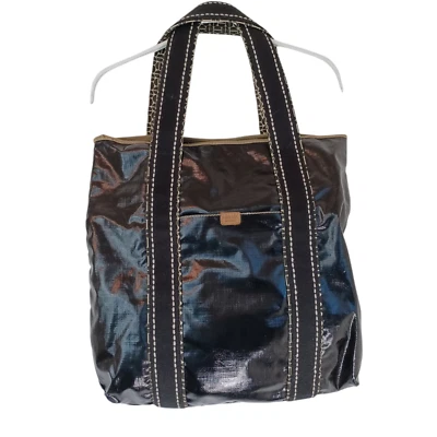 Bolso de hombro grande de lona encerada negro Fossil Key Per Bag Foto 1 de 4