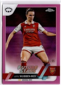 Lotte Wubben-Moy 2022-23 Topps Chrome Women's Pink Refractor #70 AWFC #114/199 - Picture 1 of 2