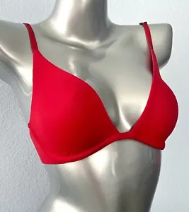 NWT Victorias Secret Incredible Unlined Plunge Bra Soft Smooth Red 36DD - Picture 1 of 3