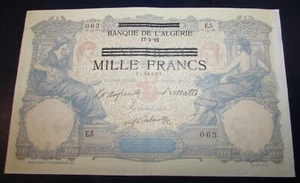Bank von Algerien 1000 Francs Tausend 17.5.1892 BANK VON ALGERIEN Algeria - Bild 1 von 13
