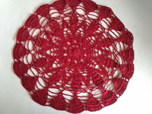 Crochet doily Lace tablecloth Handmade table cover 19 inches Vintage style - Picture 1 of 4