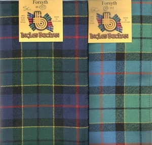 Forsyth Clan Tartan Schal schottische Wolle kariert - Bild 1 von 4