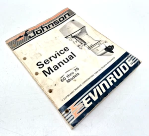 'CU' 60 thru 75 Models Johnson Evinrude Engine Service & Repair Manual - Picture 1 of 5