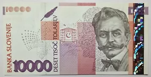 SLOVENIA 10000 tolar 2003 scelta UNC P-34a Tolarjev scrittore fiore euro 10.000 - Foto 1 di 6