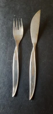 BSF Fischbesteck  90er Silberauflage 14 Teile Streamline Design  - Bild 1 von 2